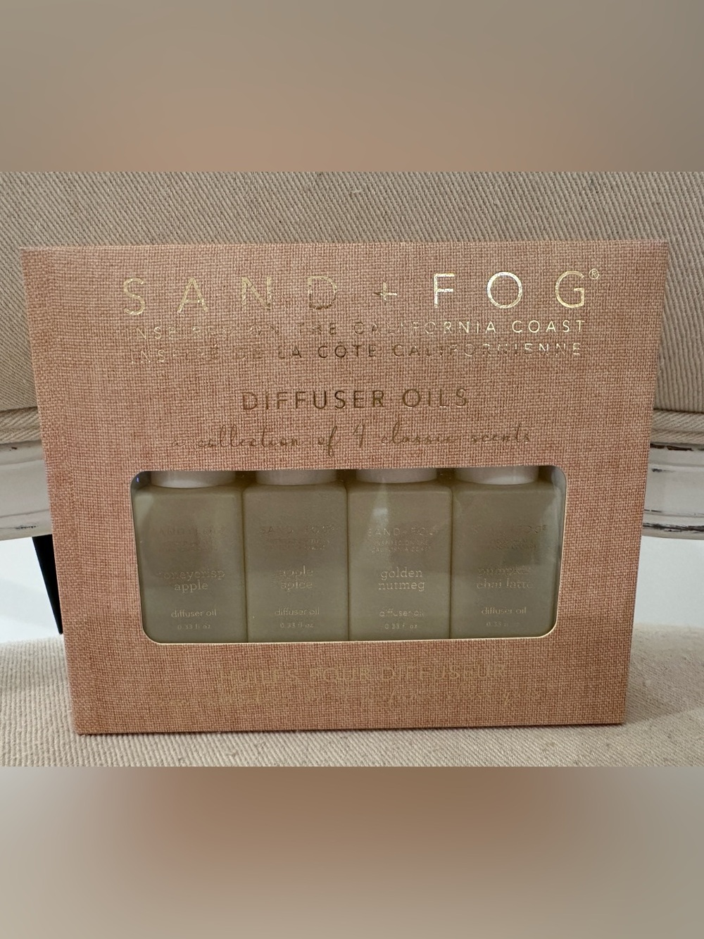 NWT Sand + Fog Diffuser Oil Set ~ Honeycrisp Apple, Nutmeg, Pumpkin Chai Latte - Picture 4 of 9